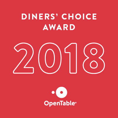 Diners' Choice Award 2018 from OpenTable